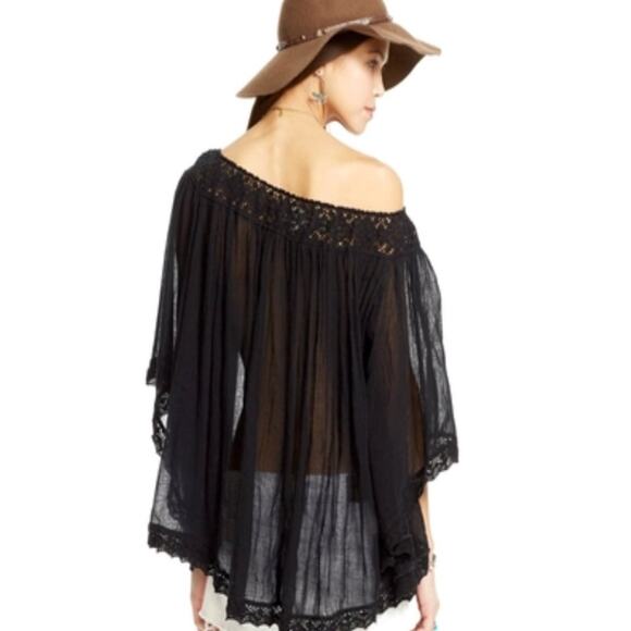 RALPH LAUREN DENIM & SUPPLY Lace Ruffle Black Blouse Top – XS / Small - Picture 4 of 9